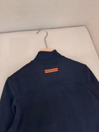 Navy Wool Plain Blouson - Men's