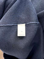 Marineblauer Strick mit Kontrastbesatz Kurzarm - Herren
