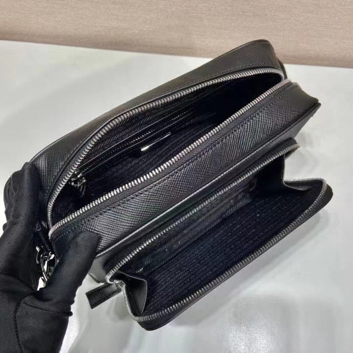 Brique Zip Logo Strap Crossbody Bag
