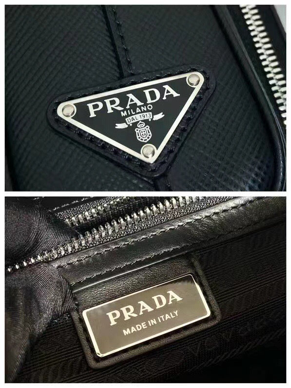 Brique Zip Logo Strap Crossbody Bag