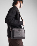 Brique Zip Logo Strap Crossbody Bag