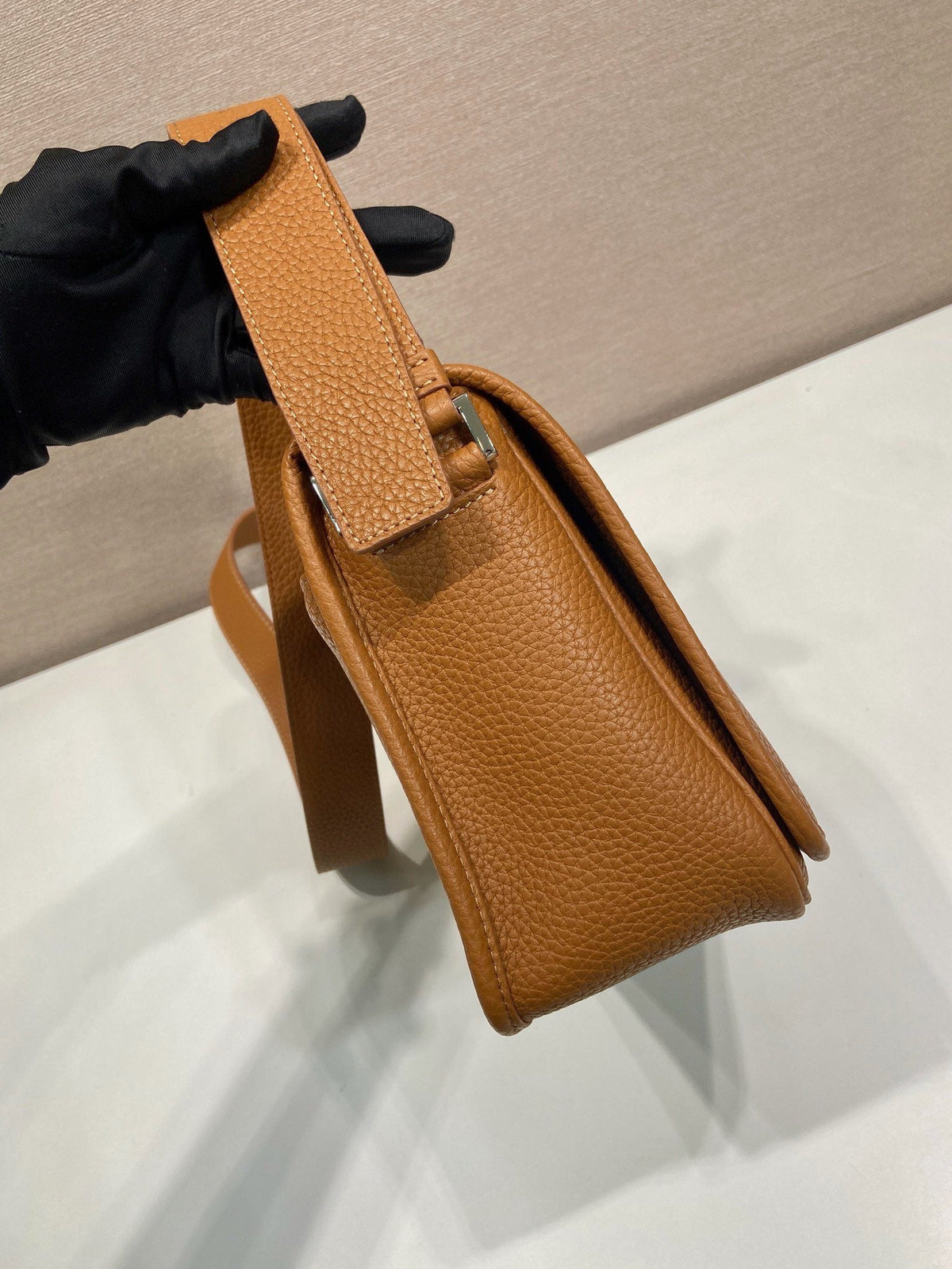 Leather Flap Crossbody Bag