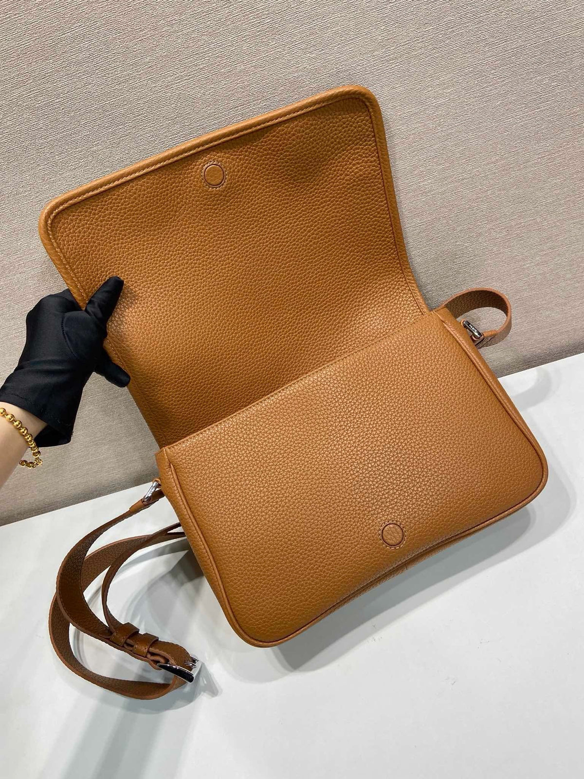 Leather Flap Crossbody Bag