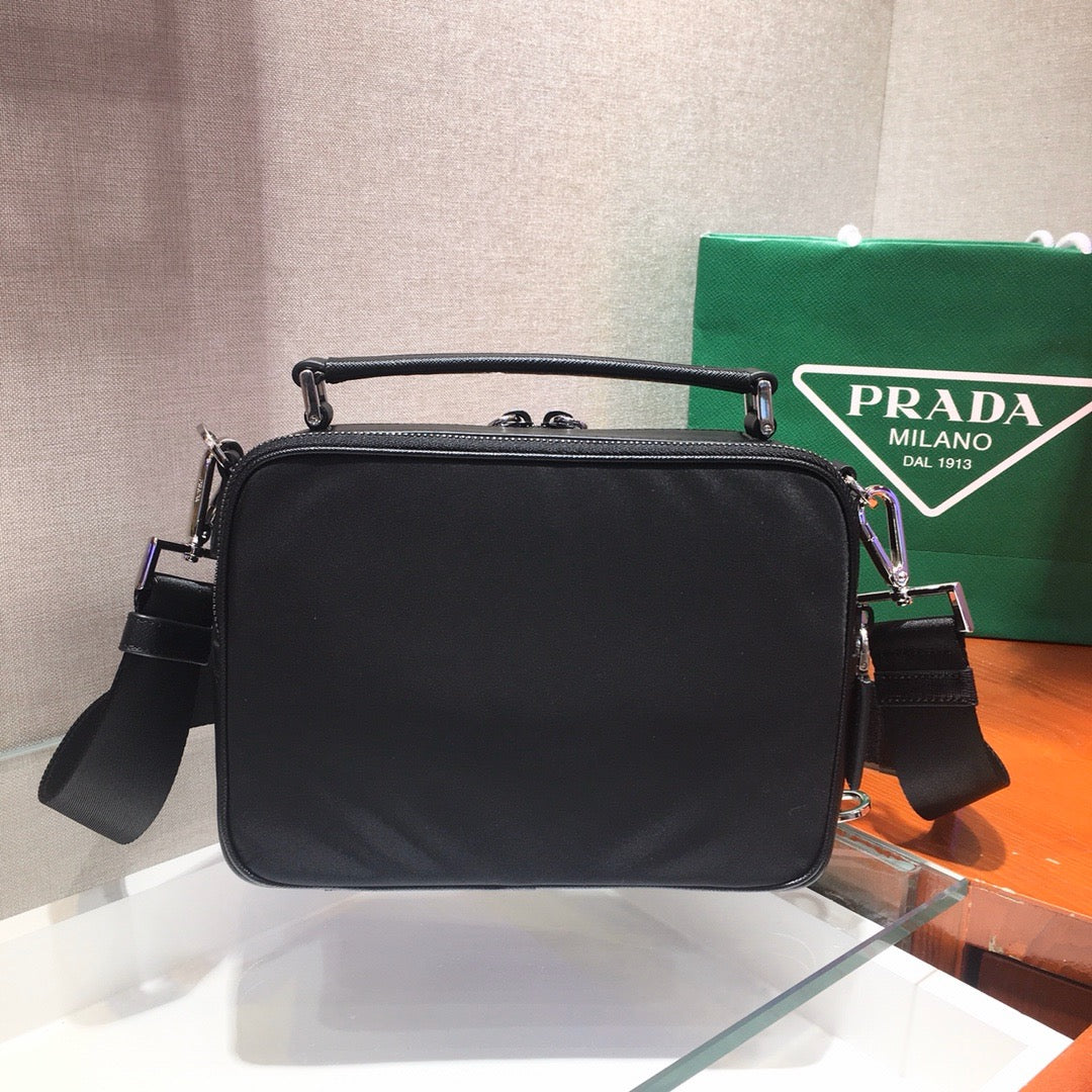 Nylon Box Crossbody Bag