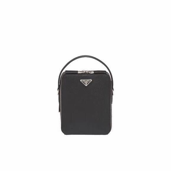 Vertikale Saffiano-Handytasche zum Umhängen