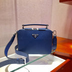 Leather Box Camera Crossbody Bag