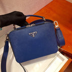 Leather Box Camera Crossbody Bag