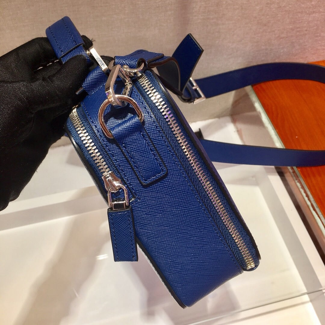 Leather Box Camera Crossbody Bag