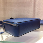 Leather Box Camera Crossbody Bag