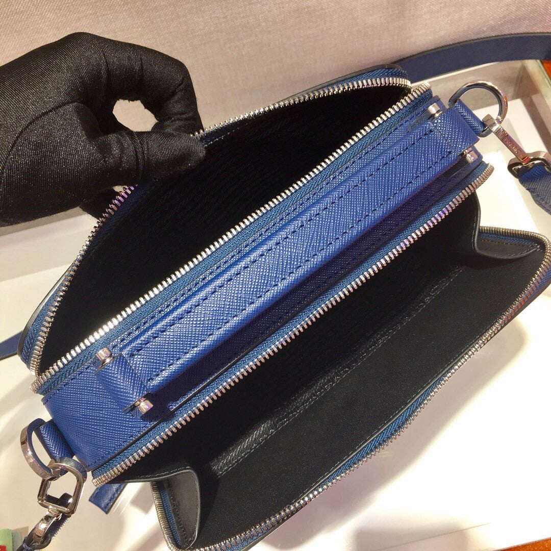Leather Box Camera Crossbody Bag