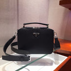 Leather Box Camera Crossbody Bag