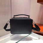 Leather Box Camera Crossbody Bag