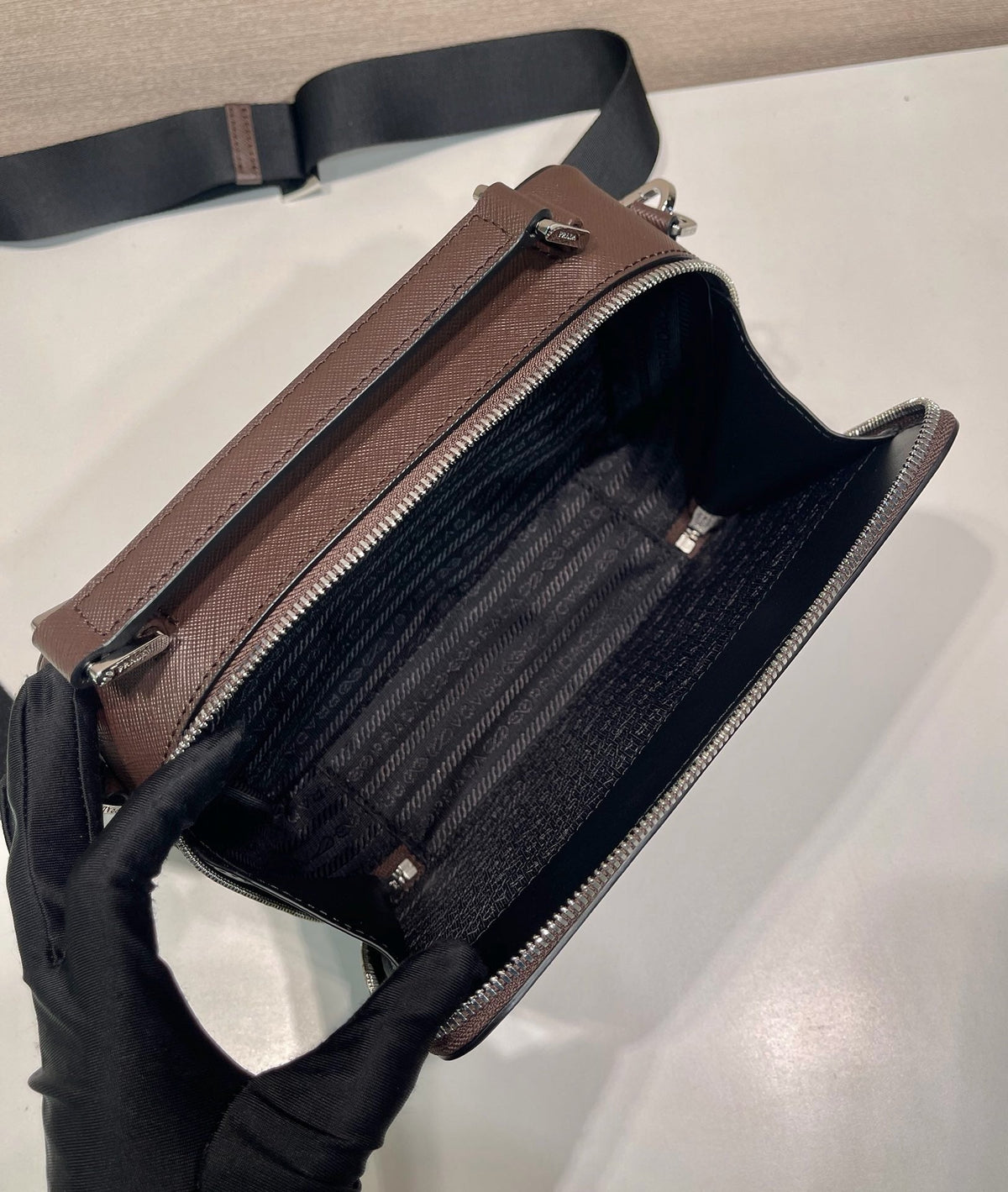 Saffiano Mini Crossbody Bag