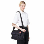 Nylon Messenger mit Patch Umhängetasche