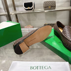 Schwarzer gewebter Intrecciato-Leder-Slipper – Herren