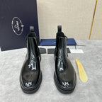 Black Patent Plain Chelsea Boot - Men's