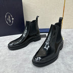 Black Patent Plain Chelsea Boot - Men's
