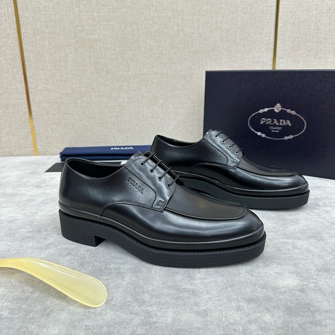 Schwarze Derby Schuhe - Herren