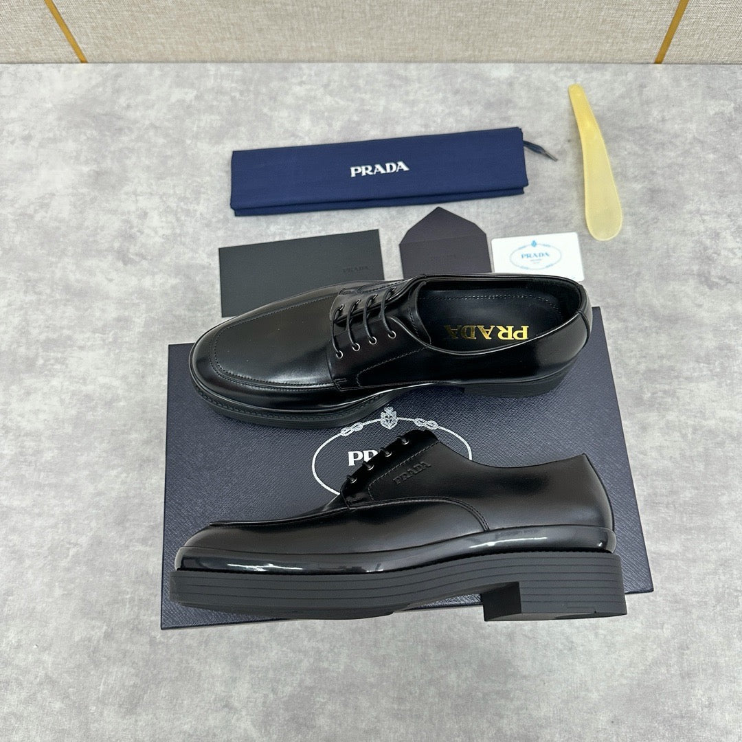 Schwarze Derby Schuhe - Herren