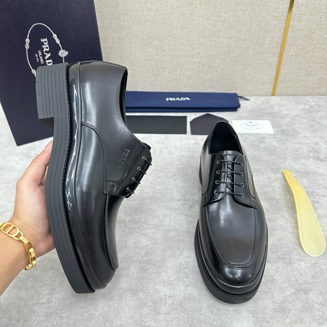 Schwarze Derby Schuhe - Herren