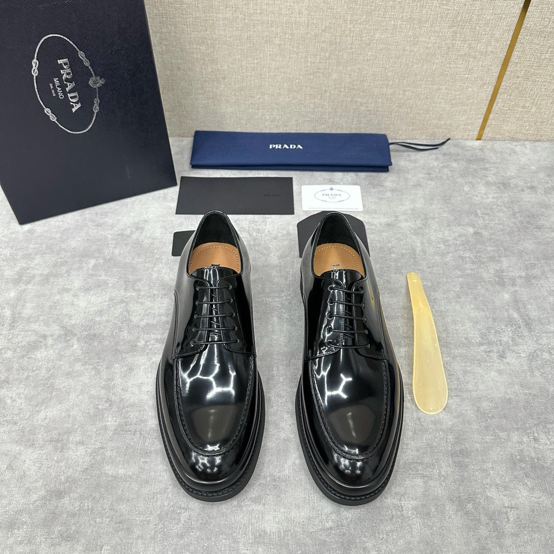 Schwarze Derby Schuhe - Herren