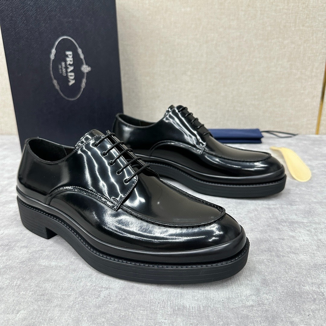 Schwarze Derby Schuhe - Herren