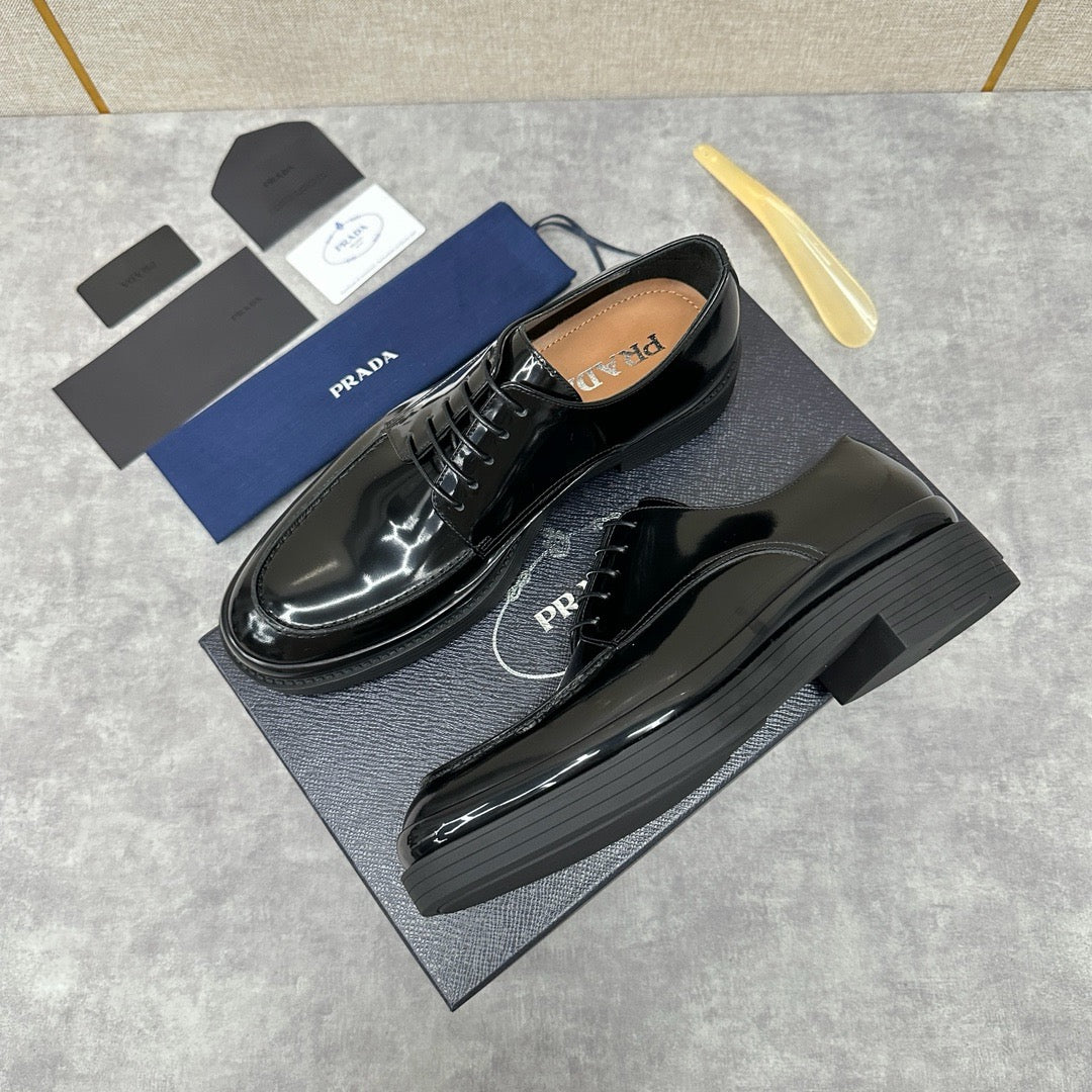 Schwarze Derby Schuhe - Herren