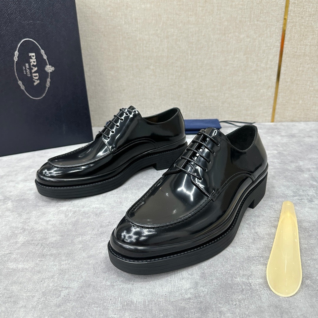 Schwarze Derby Schuhe - Herren