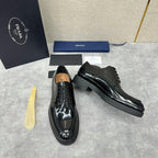 Schwarze Derby Schuhe - Herren