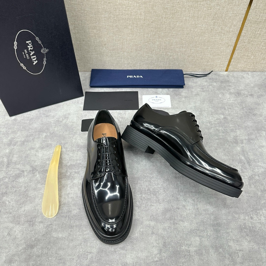 Schwarze Derby Schuhe - Herren