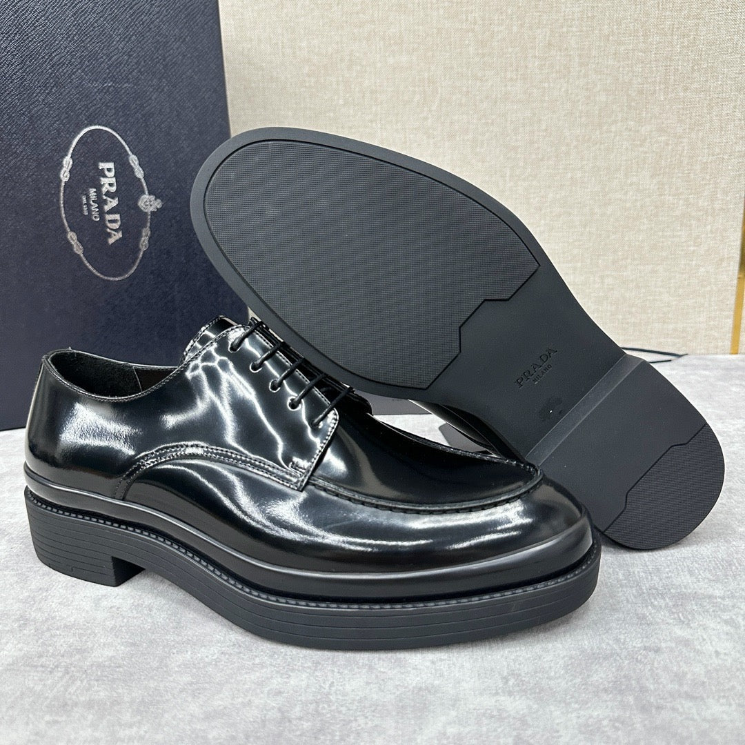 Schwarze Derby Schuhe - Herren