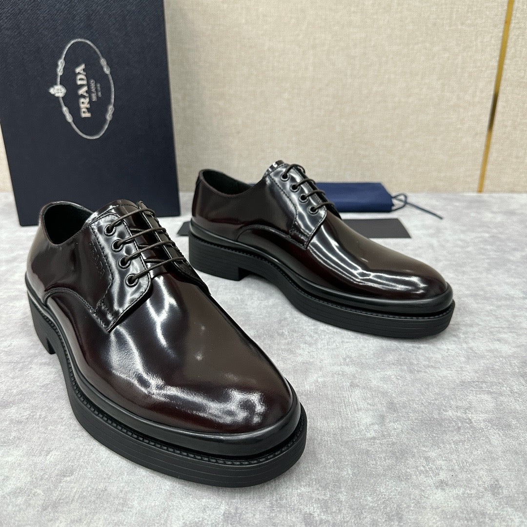 Schwarze Derby Schuhe – Herren