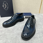 Dunkelblaue Derby-Schuhe – Herren