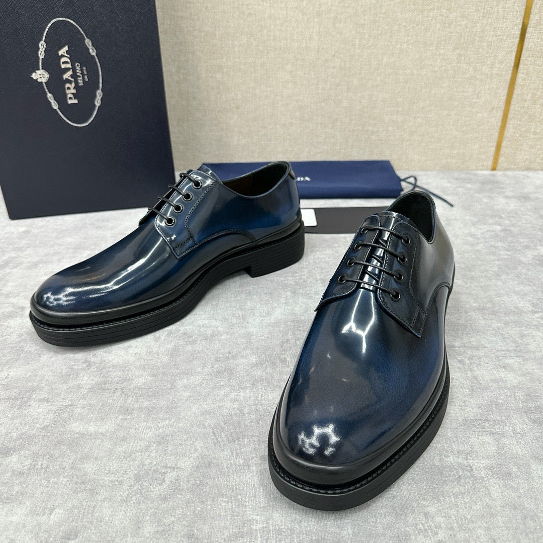 Dunkelblaue Derby-Schuhe – Herren