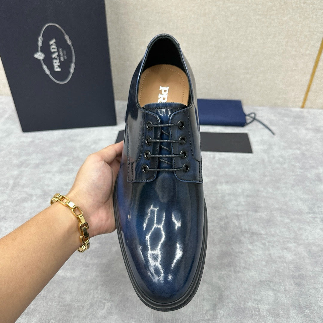 Dunkelblaue Derby-Schuhe – Herren