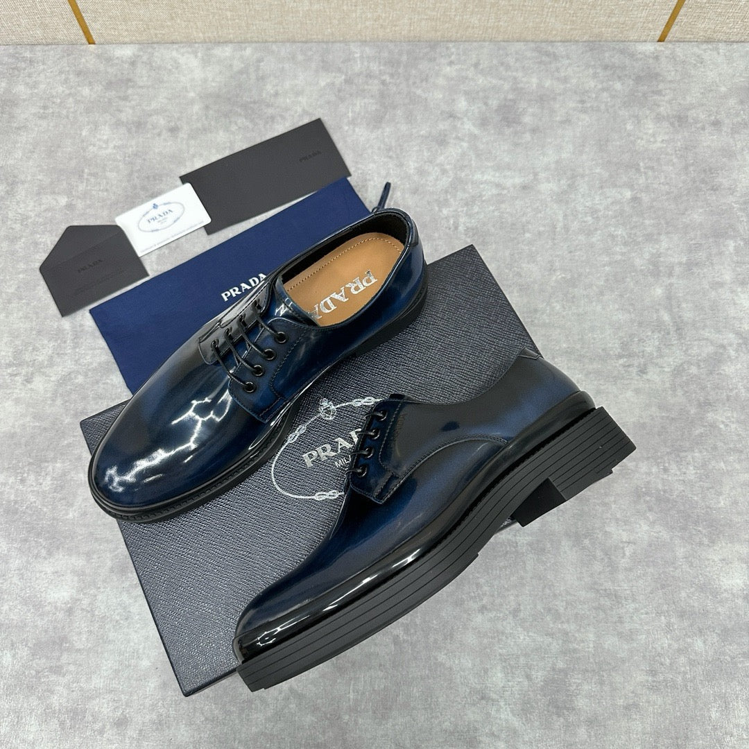 Dunkelblaue Derby-Schuhe – Herren