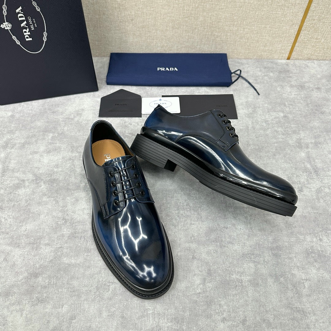 Dunkelblaue Derby-Schuhe – Herren