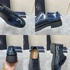 Dunkelblaue Derby-Schuhe – Herren