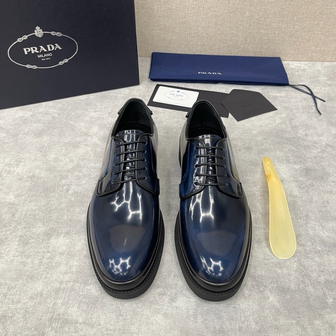 Dunkelblaue Derby-Schuhe – Herren