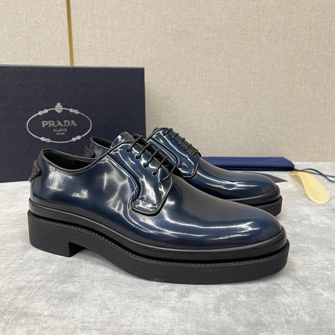 Dunkelblaue Derby-Schuhe – Herren