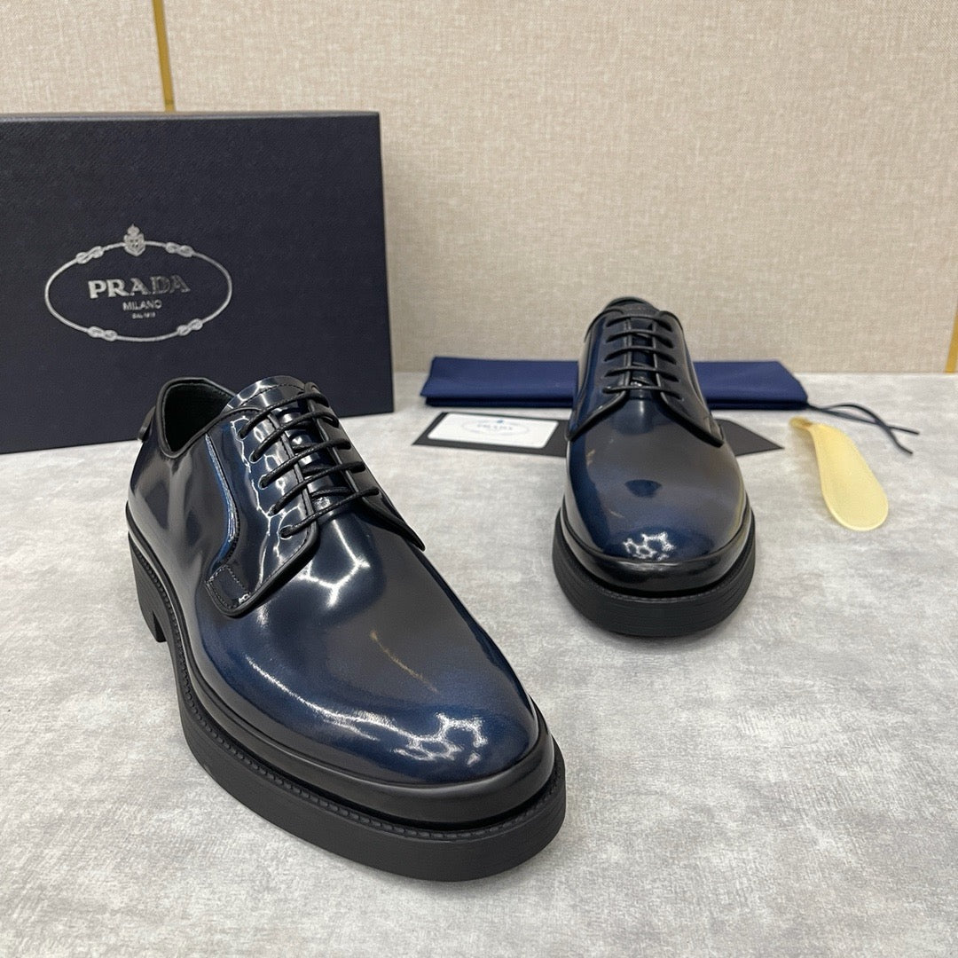 Dunkelblaue Derby-Schuhe – Herren