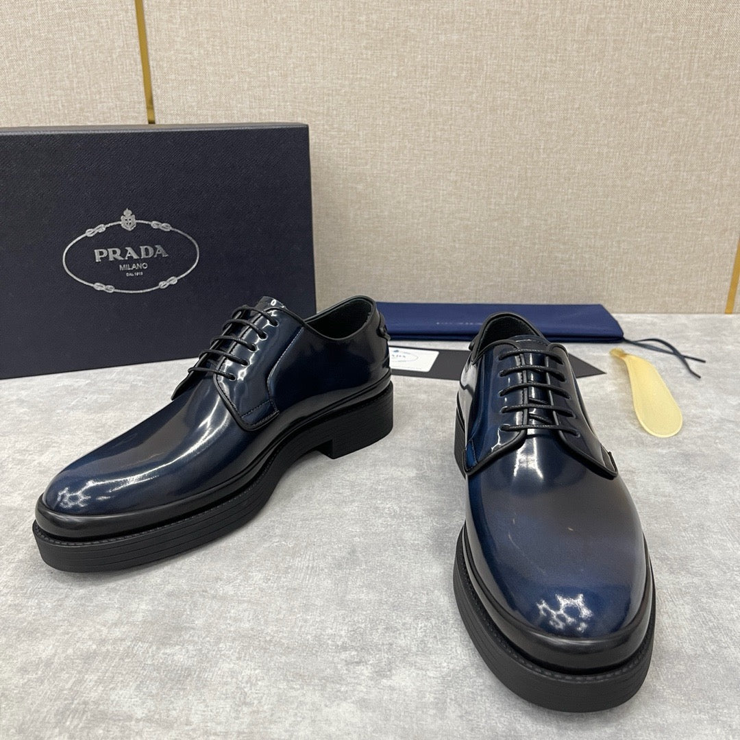 Dunkelblaue Derby-Schuhe – Herren