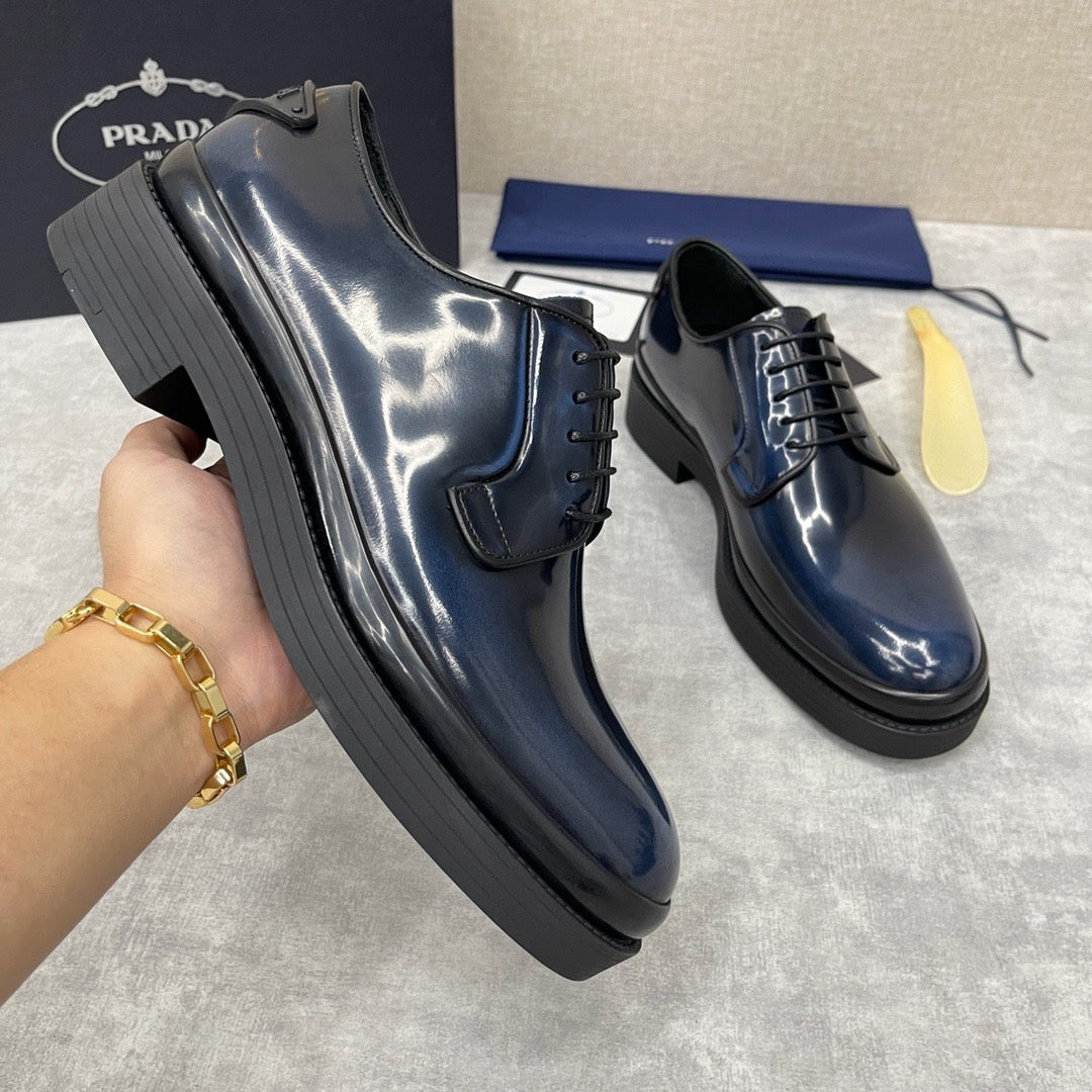 Dunkelblaue Derby-Schuhe – Herren