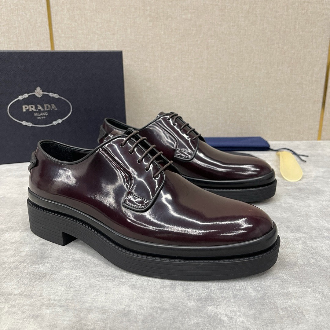 Dunkelbraune Derby Schuhe - Herren