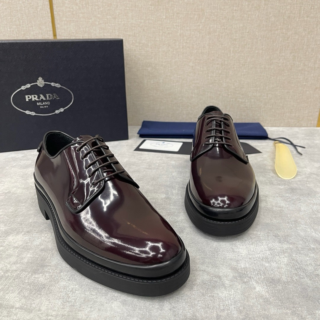 Dunkelbraune Derby Schuhe - Herren