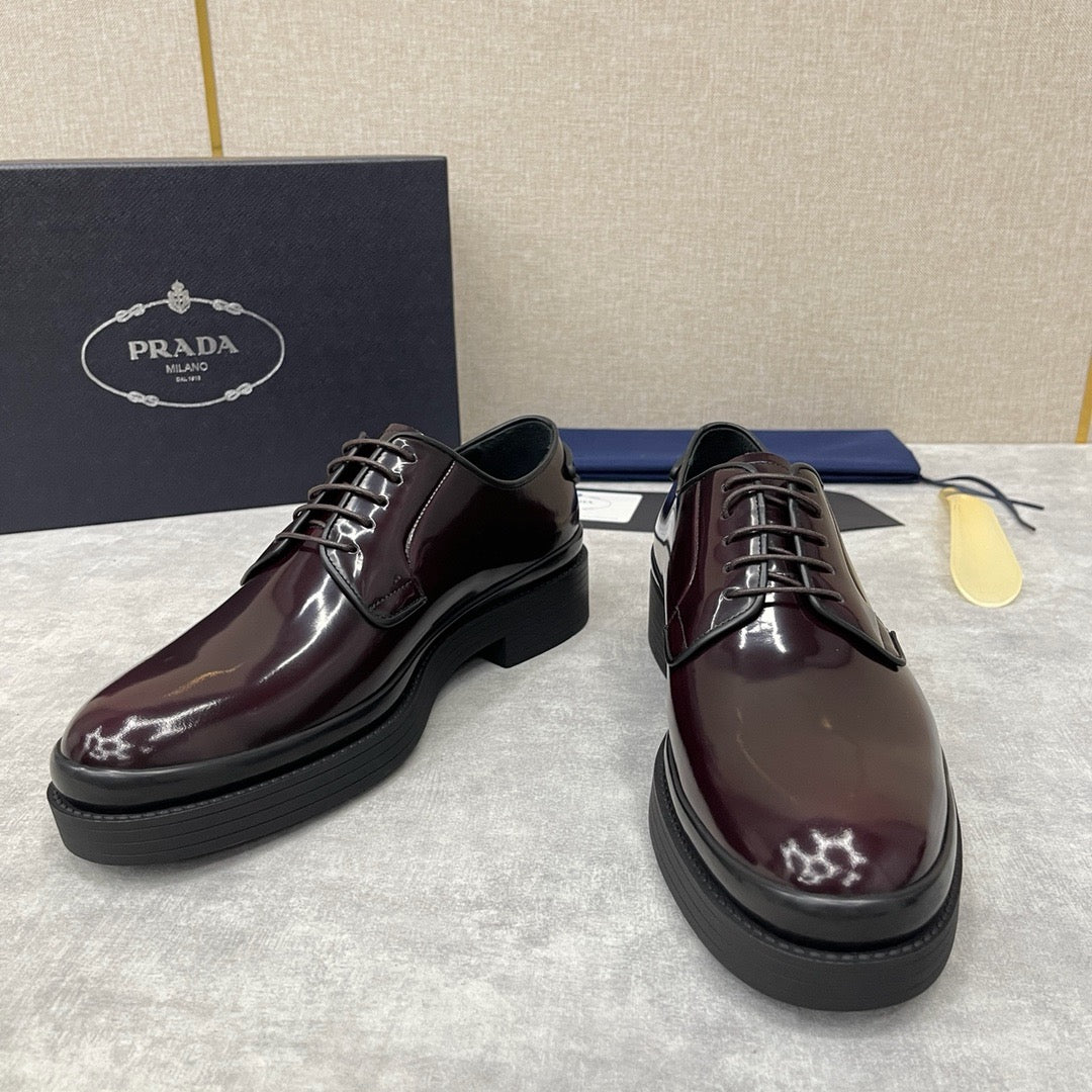 Dunkelbraune Derby Schuhe - Herren