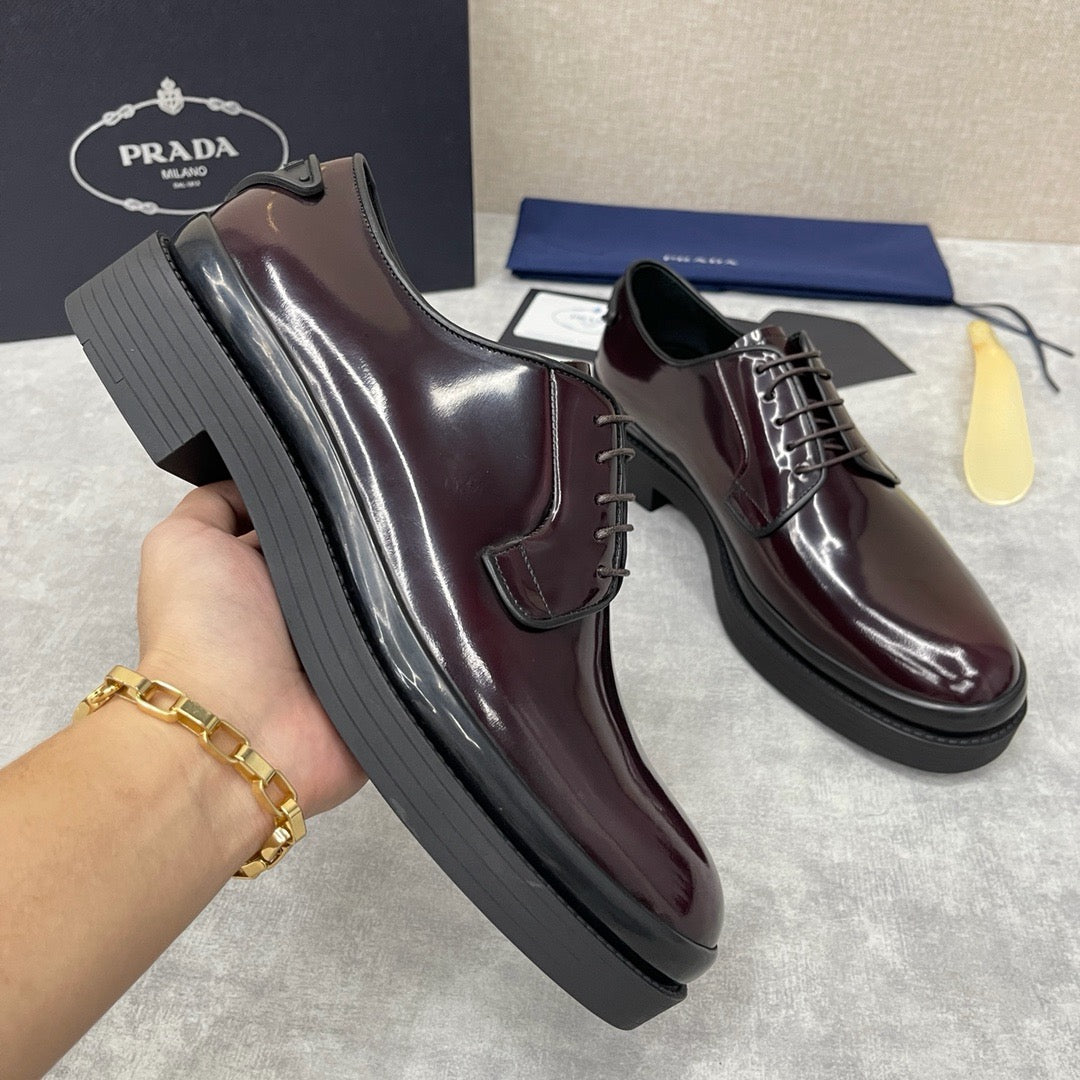 Dunkelbraune Derby Schuhe - Herren