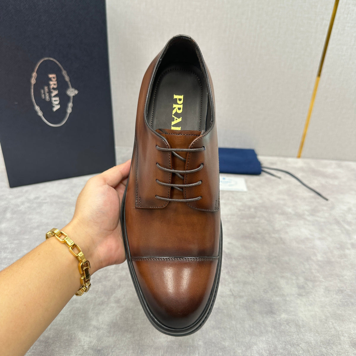 Mehrfarbige Derby-Schuhe – Herren
