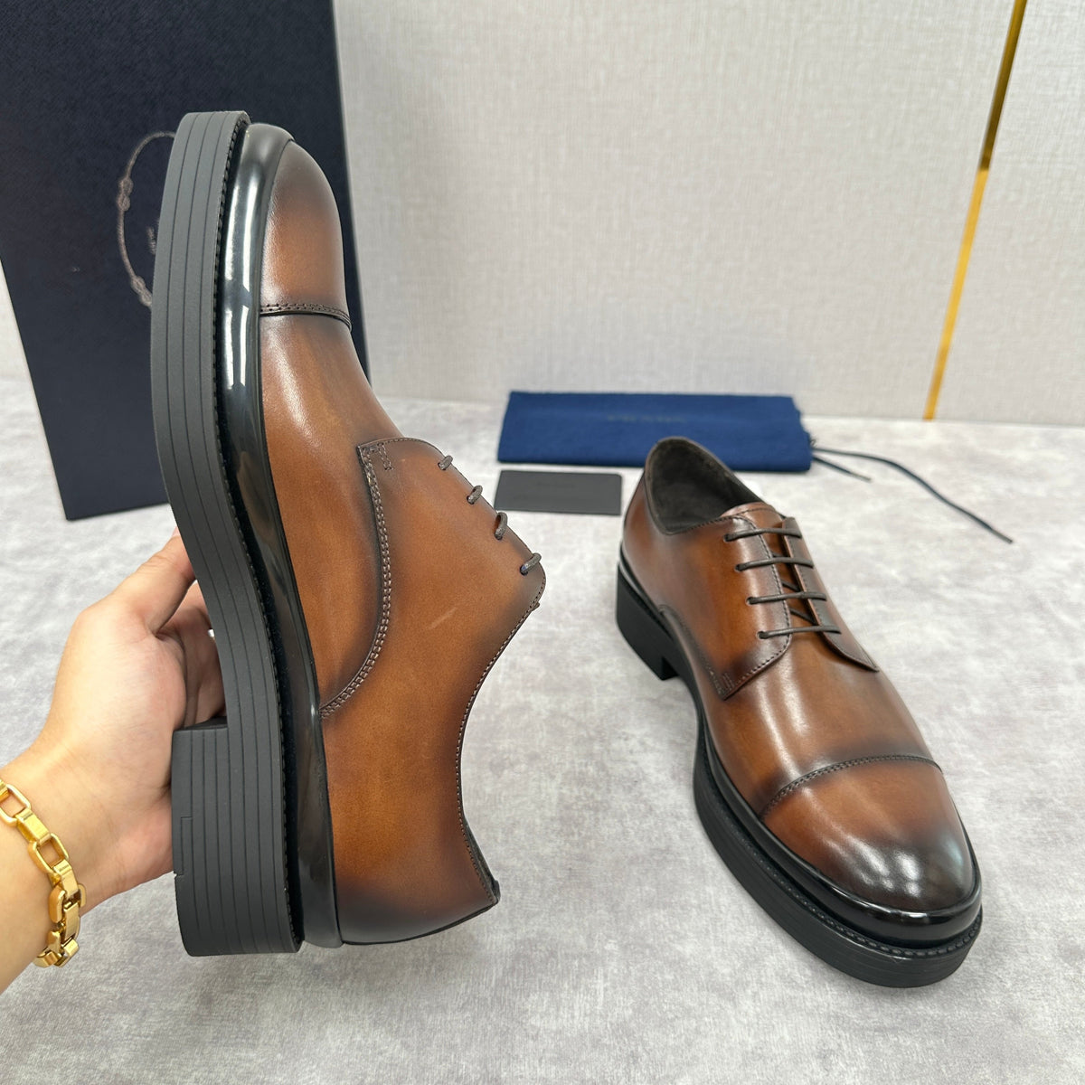 Mehrfarbige Derby-Schuhe – Herren
