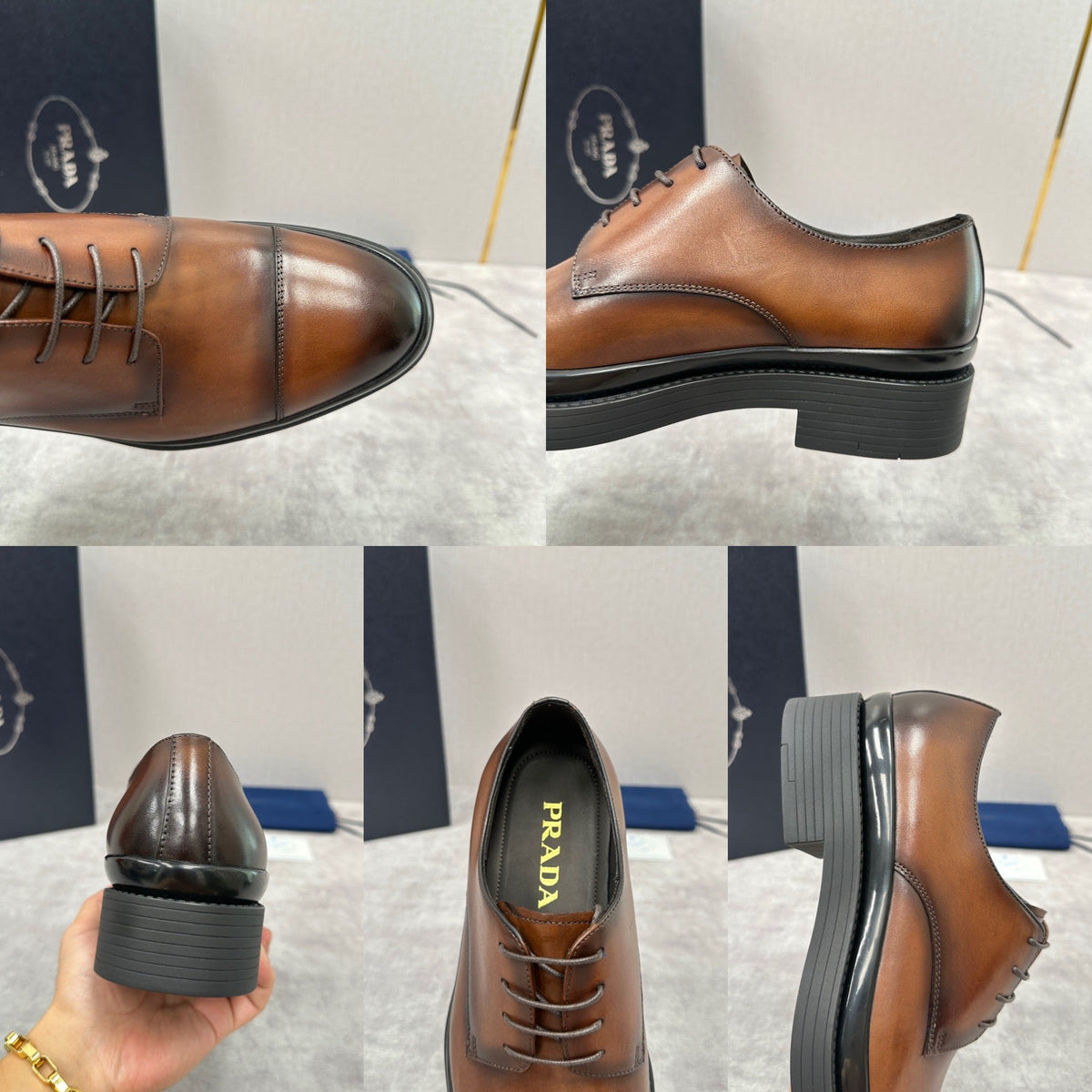 Mehrfarbige Derby-Schuhe – Herren